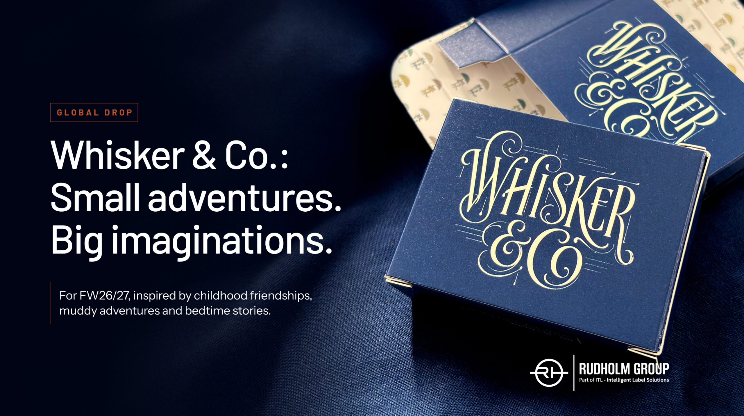 WHISKER - FW26/27 collection of colourful labels, trims and accessories for children's apparel.